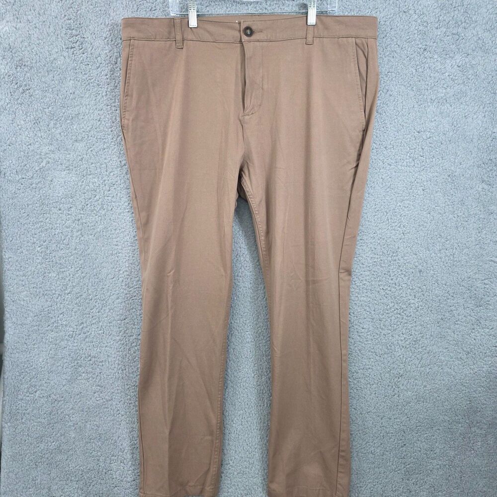 Mugsy Chino Pants Men's 42x30 Belmonts Casual Brown 5 Pocket Stretch